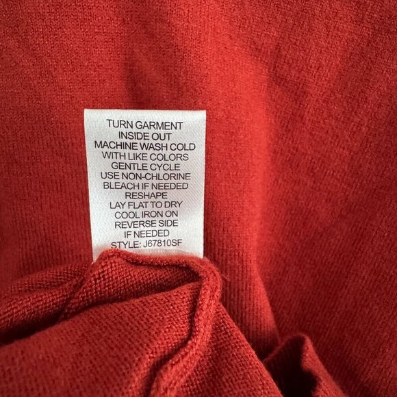 Love Ellie Women Red Criss-Cross Back V-Neck Sweater Size XS - Picture 5 of 7